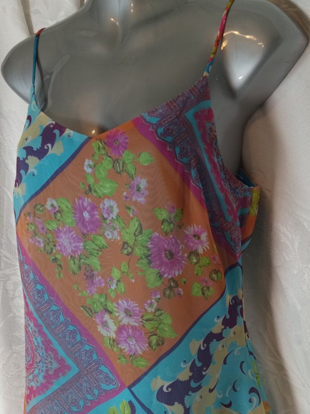 Floral Patchwork Slip Dress - Picture 6 of 13